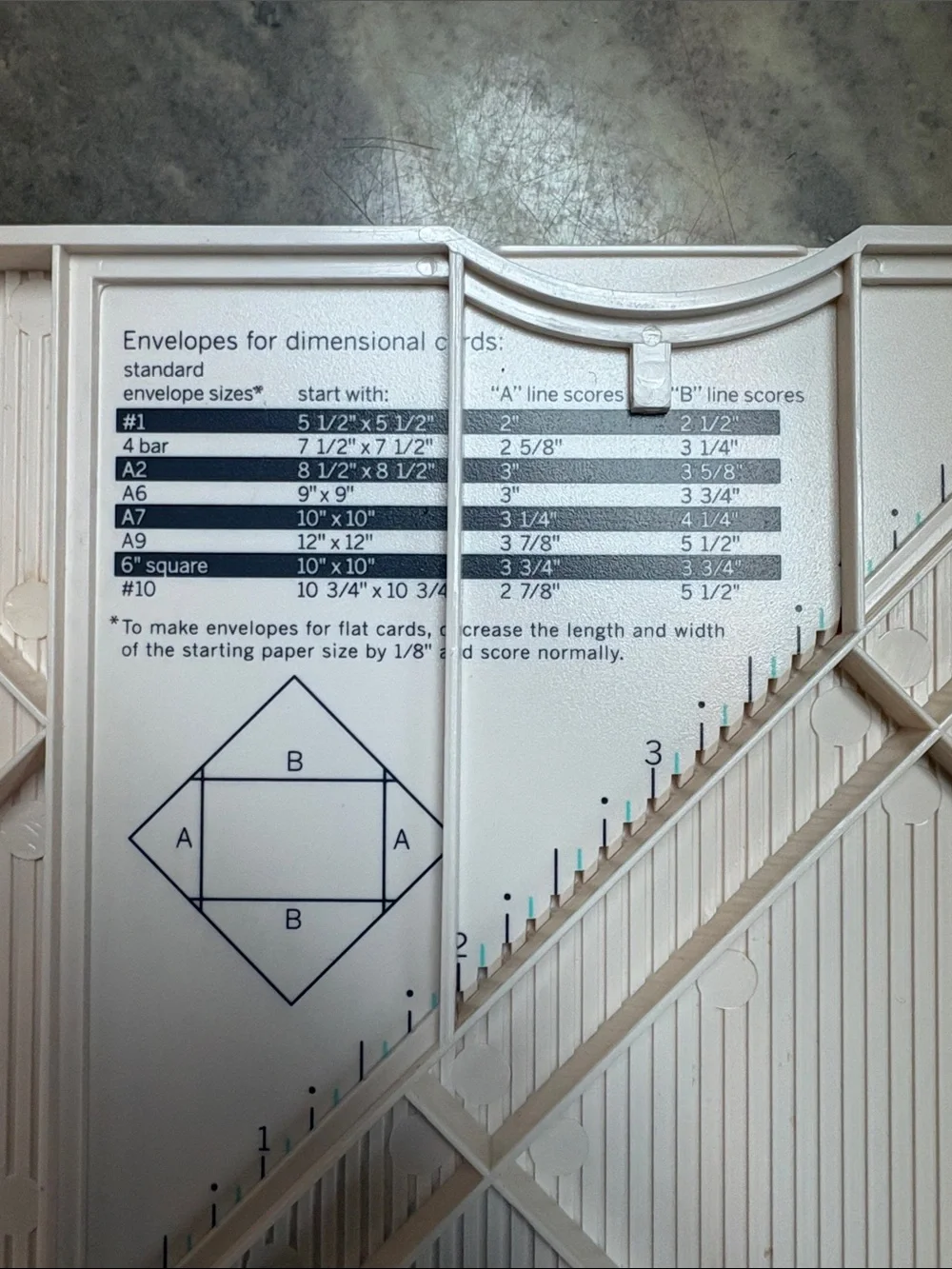 Martha Stewart White Scoring Board with Ruler
